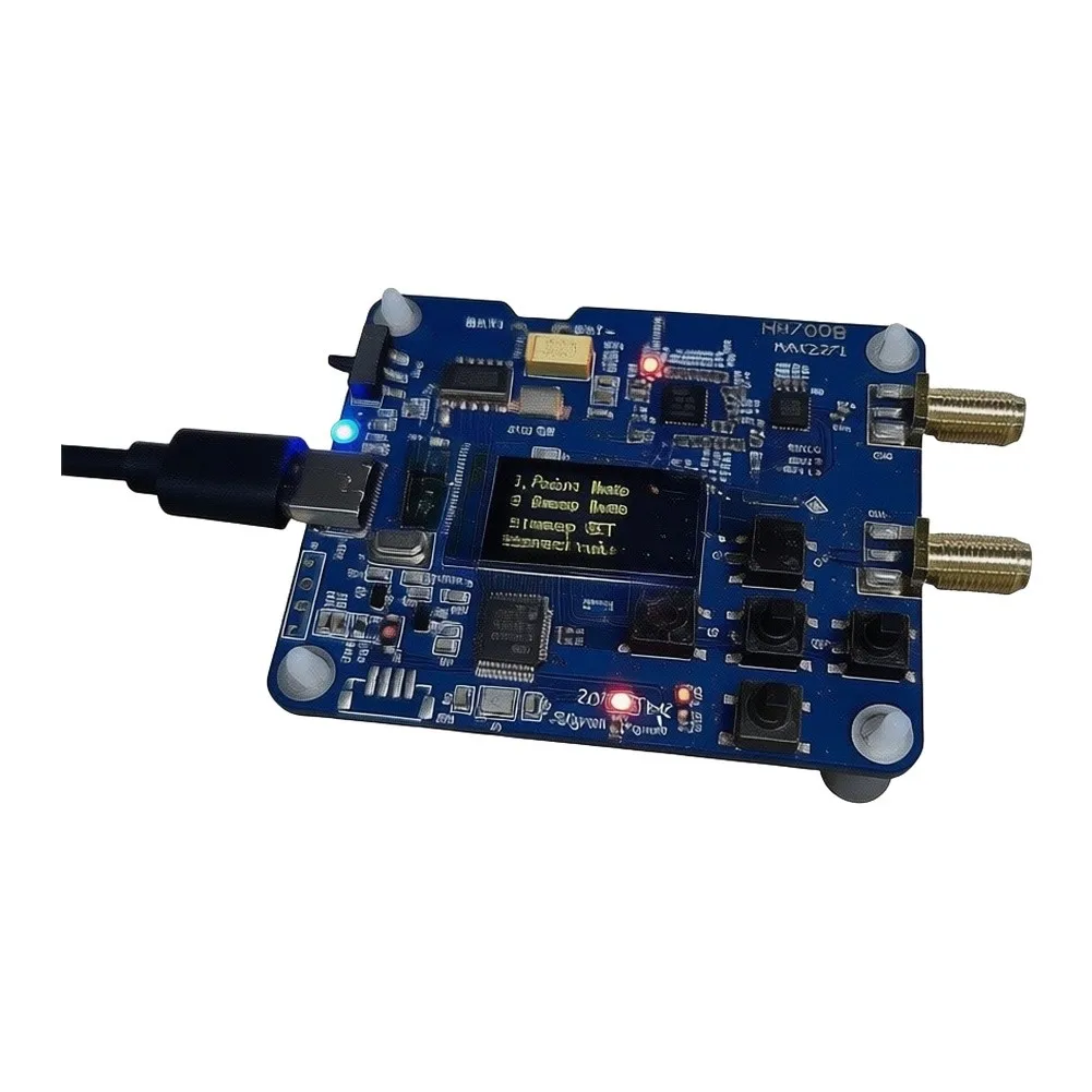 RF Signal Generator HT008 For 23.5MHz to 6000MHz MAX2871 Based Channel Output USB Serial 0.96 inch RF Signal Generator