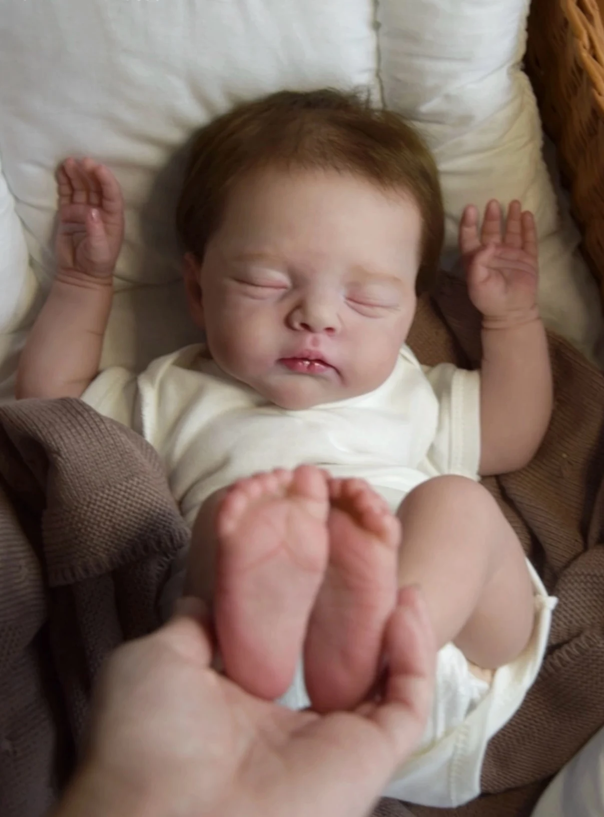 

Cokela 20inch/50cm Real baby doll Real Soft Touch Baby Realistic Silicone Reborn Baby Doll With Hand-implanted artificial hair