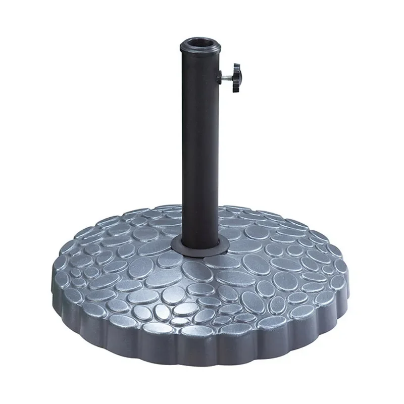 16kg Round Resin Cement Umbrella Base Heavy Duty Outdoor Parasol Stand for Patio Garden Middle Pole Support