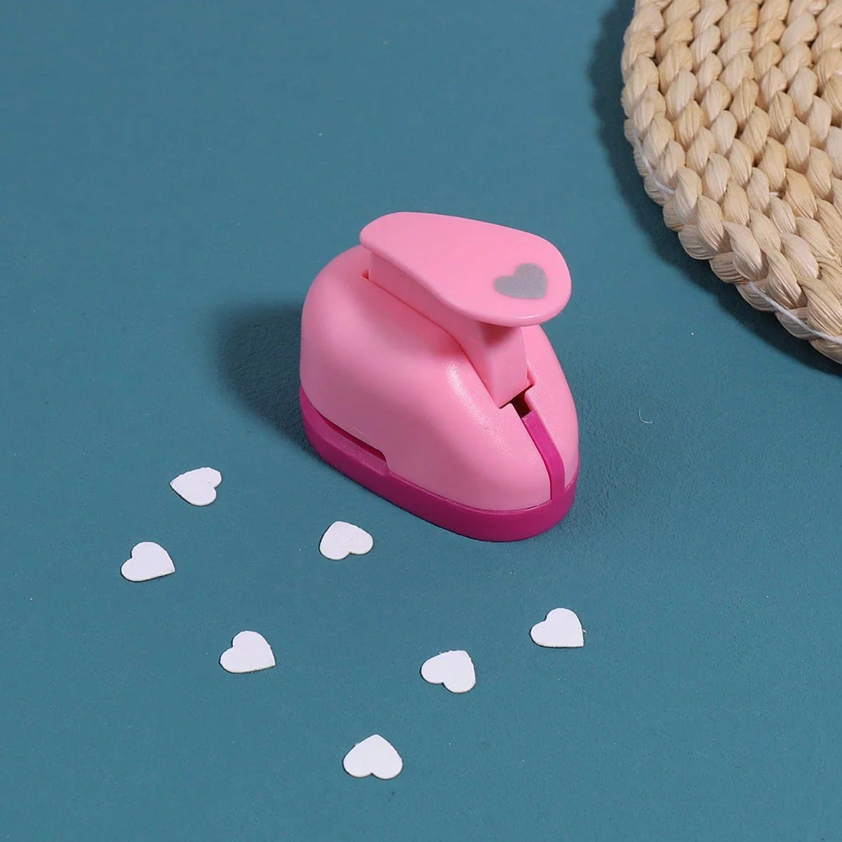 1 個の紙切断小さなエンボッサー、クリエイティブなハートパターンデザインハンドブック作成補助、フォトアルバムスクラップブック装飾用品