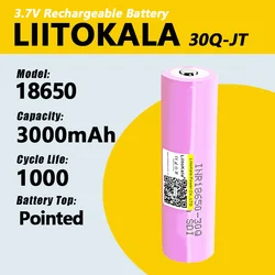 1-40PCS LiitoKala 30Q-JT 3.7V Rechargeable Li-Ion Battery 30A Discharge For Samsung INR18650 Flashlight Car LED lights Lamps