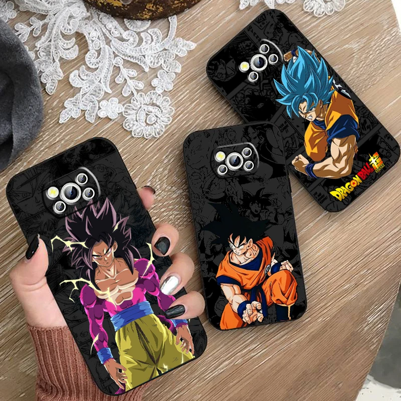 Casing ponsel Anime d-dragon Ball, pelindung telepon genggam warna hitam untuk Xiaomi Mi Poco F5 F4 F3 X6 X5 X4 X3 M6 M5 M5S M4 M3 C65 Pro GT NFC 5G