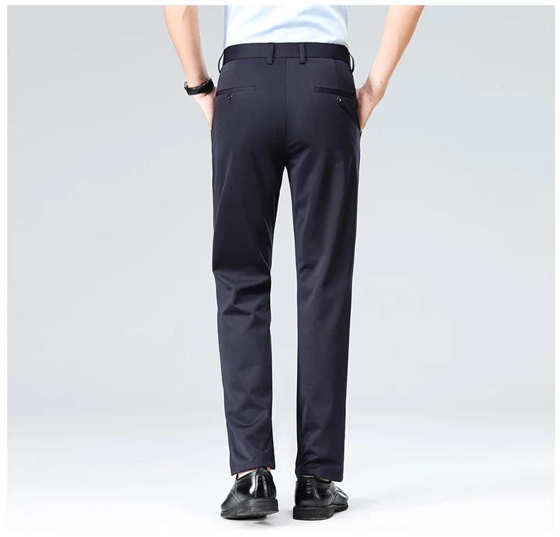 29-42 männer Sommer Dünne Mode Business Casual Anzug Hosen Lange Hosen männer Elastische Gerade Hülse Formale hosen Plus Größe – Detail 14