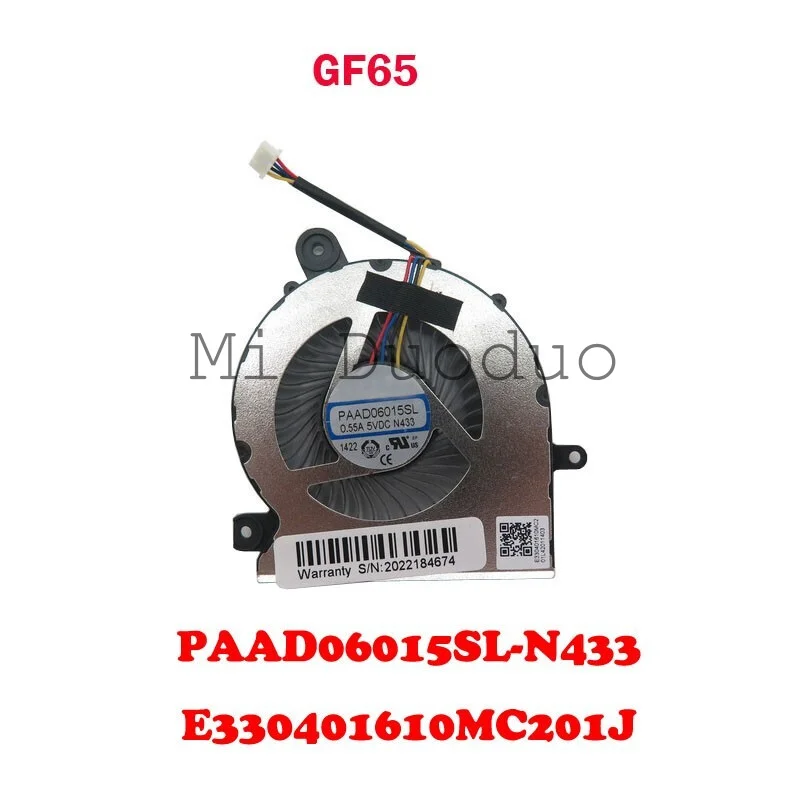 

GPU FAN For MSI GF65 GF75 MS-16W1 PAAD06015SL-N433 E 330401610 MC201J 4PIN New VGA