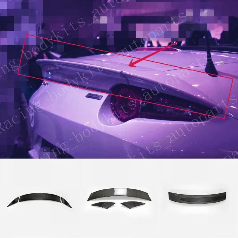 For Mazda MX5 Miata Soft Top ND ND5RC Carbon Fiber Rear Trunk Spoiler Boot Wing car BodyKits