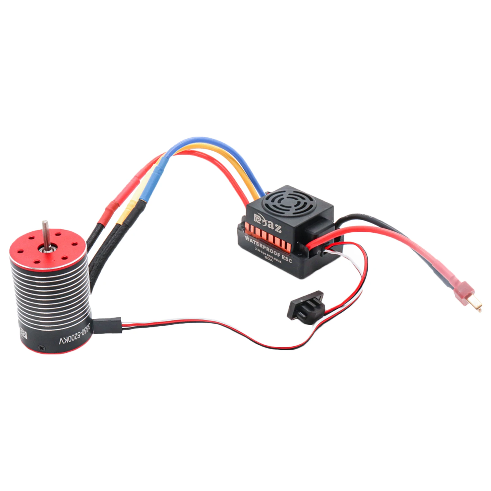 Waterproof 3600/4500/5200KV Brushless Motors with 60A ESC Combo for 1/10 RC Cars Truck Model Toys Parts Accessories