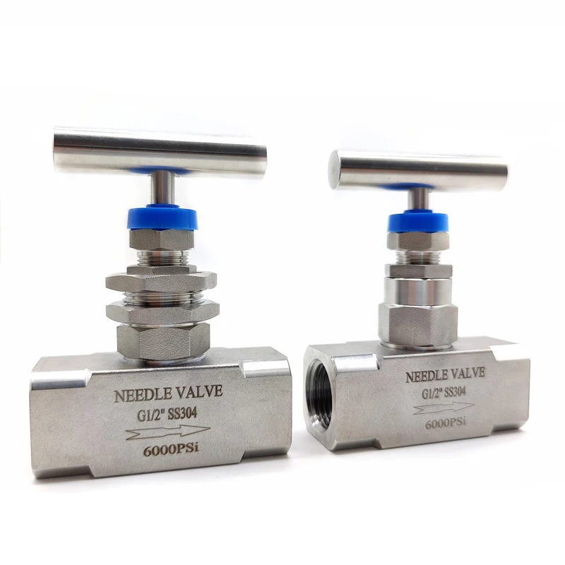 

Stainless steel high pressure needle valve 6000 psi 1/4" 3/8" 1/2" Instrument tube through board type female thread globe valve