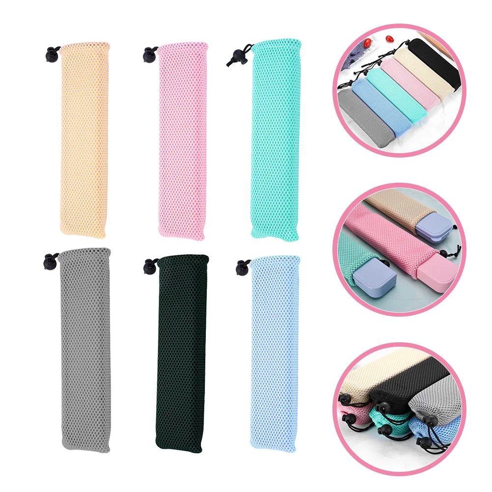 

6 Pcs Cutlery Storage Bag Bags Silverware Cubes Reusable Travel Accessories Flatware Camping Utensil Holder Miss