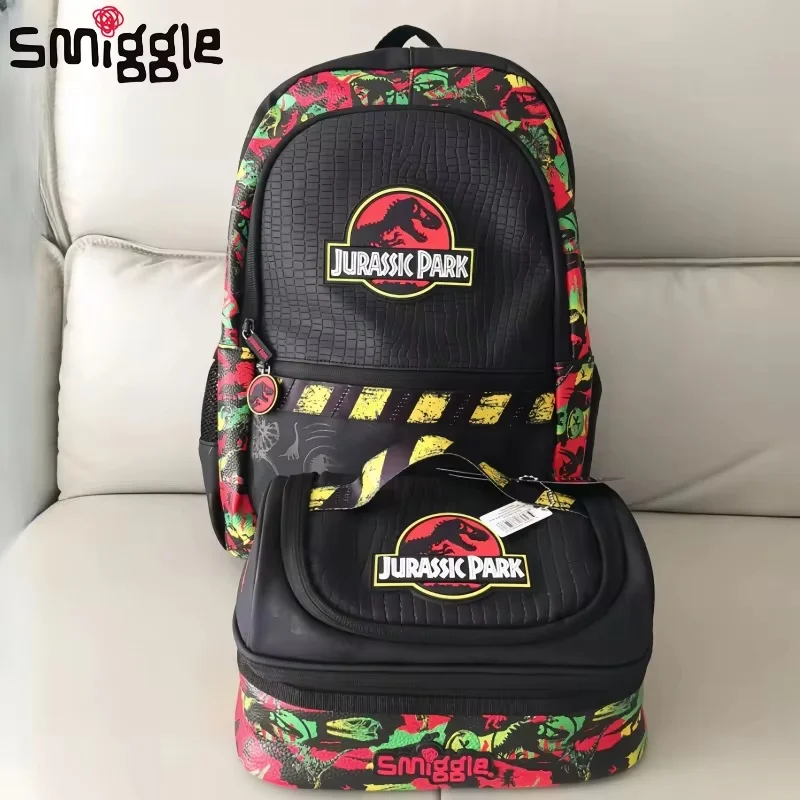 In Stock Genuine Australian Smiggle Backpack Jurassic Park Meal Bag Cartoon Stationery Set Backpack School Gift