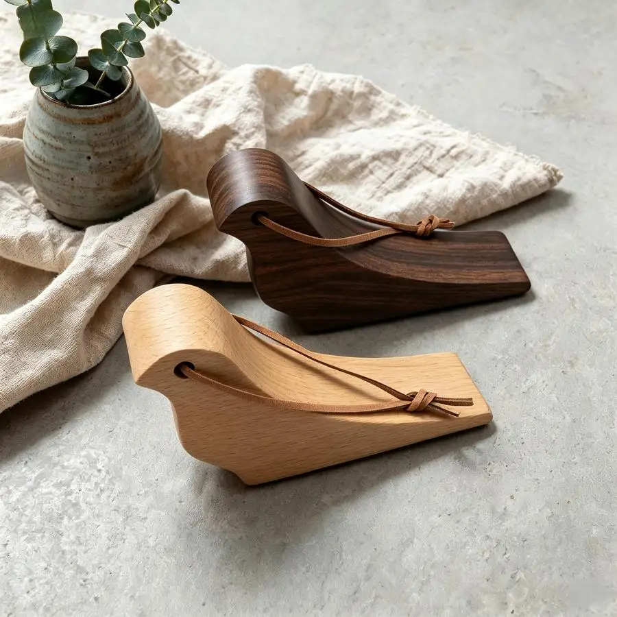 1/5/10/20/50/100pcs Jojofuny Rustic Wooden Bird Door Stopper Lightweight Door for Home for Living Room And Bedroom Use Mixed Col