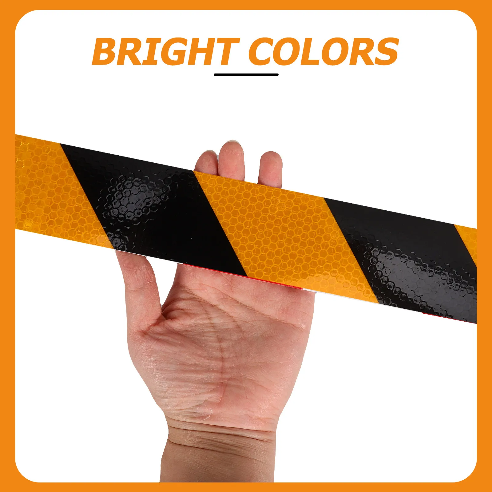 

1 Roll Reflective Warning Tape Bright Diagonal Stripes High Visibility Outdoor Indoor Use Post Reflective Tape for Driveway
