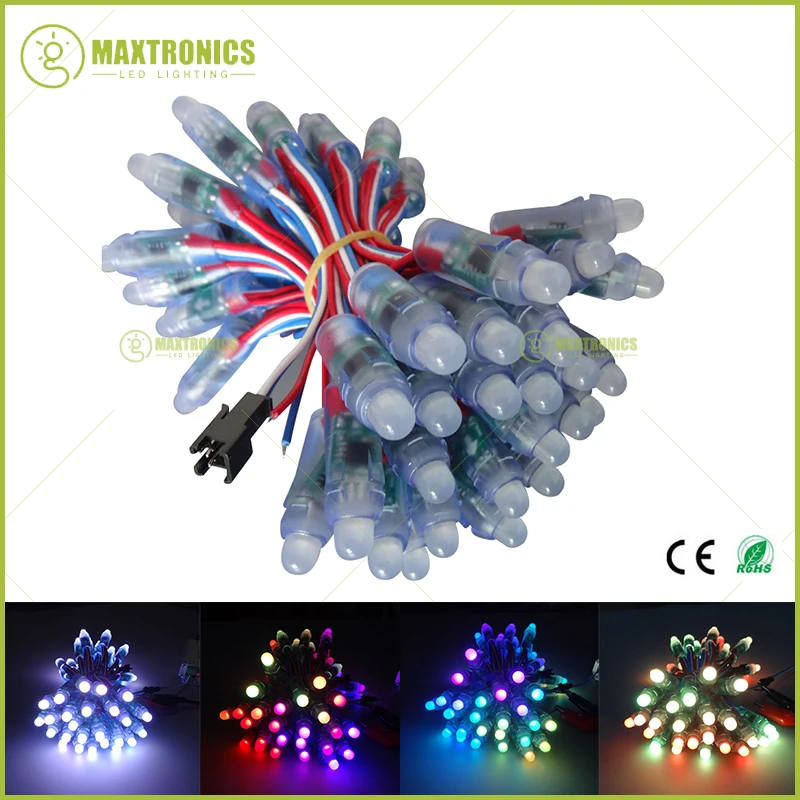 1000 sztuk 12mm DC12V WS2811 2811 IC RGB modułu Led String LED wodoodporny cyfrowy kolorowy oświetlenie pikselowe LED darmowa wysyłka