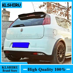 For FIAT Grande Punto Abarth Spoiler 2007 To 2010 High Quality Carbon Fiber Glossy Black DIY Color Spoiler FIAT Spoilers