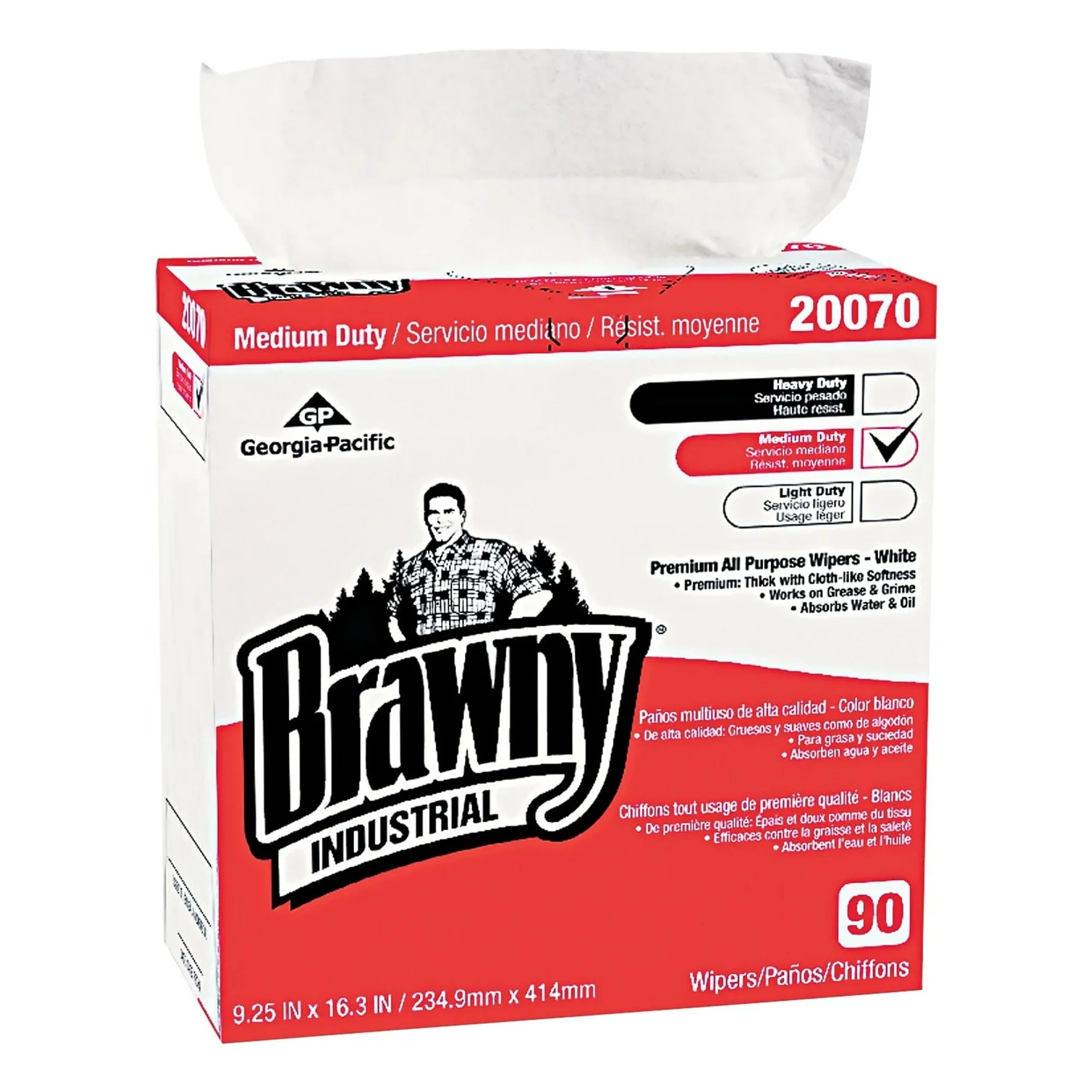 중형 다용도 와이퍼, 상자당 90개, 흰색