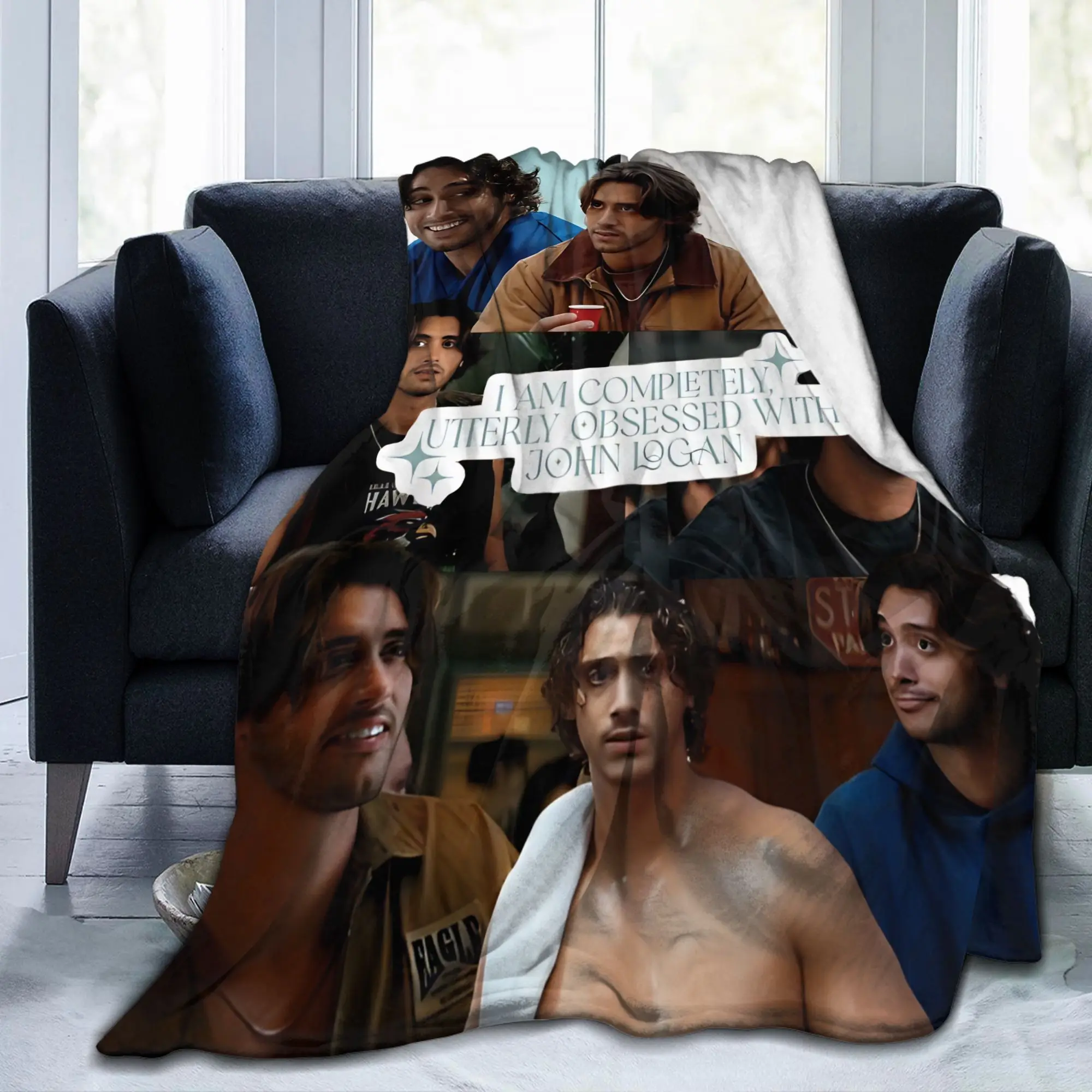 John Logan Off Campus Blanket Cover  Wool Throw Blankets Summer Air Conditioning Decoration Soft Warm Bedsprea,