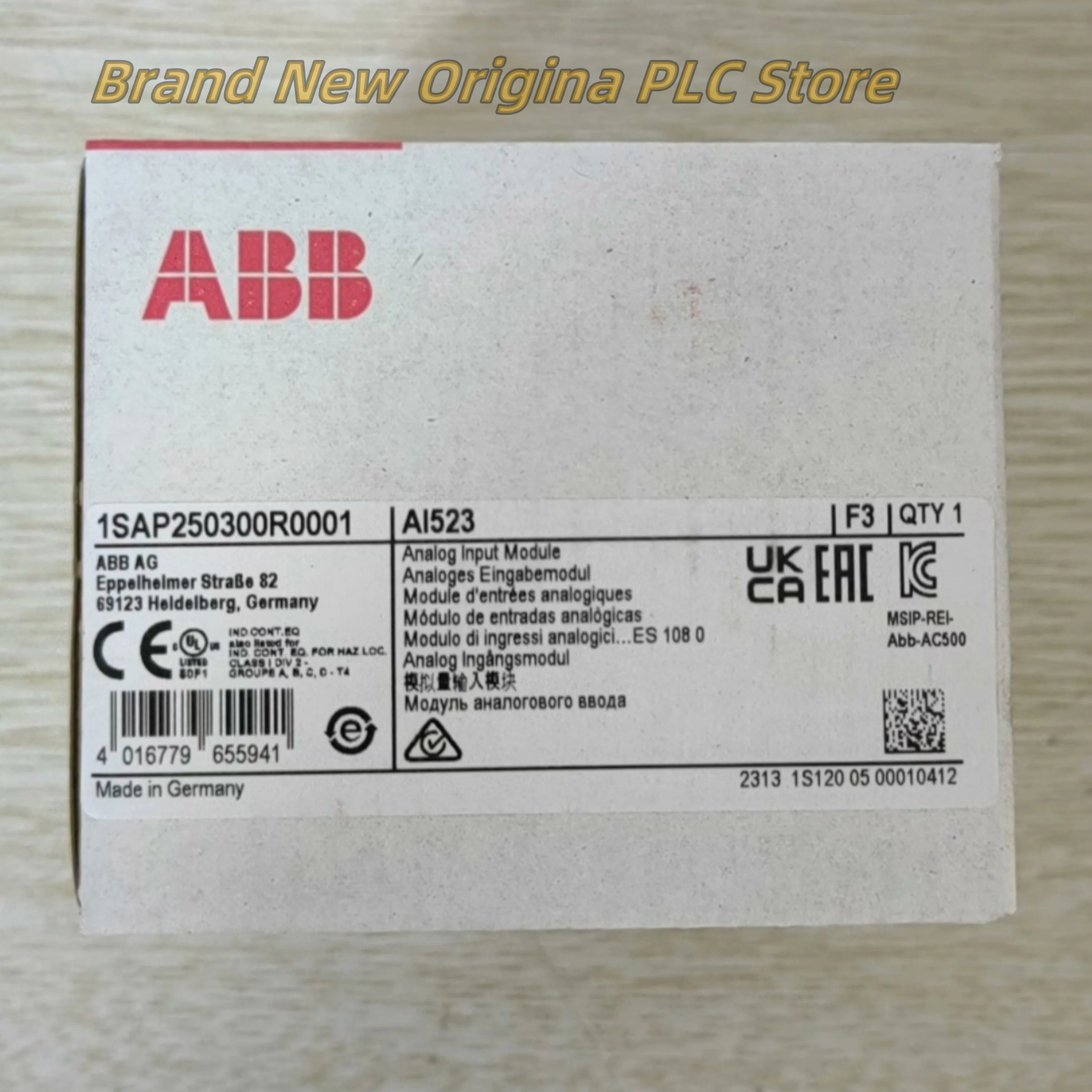 

Новый модуль ПЛК AI820 3BSE008544R1 AI830 3BSE008518R1 в коробке