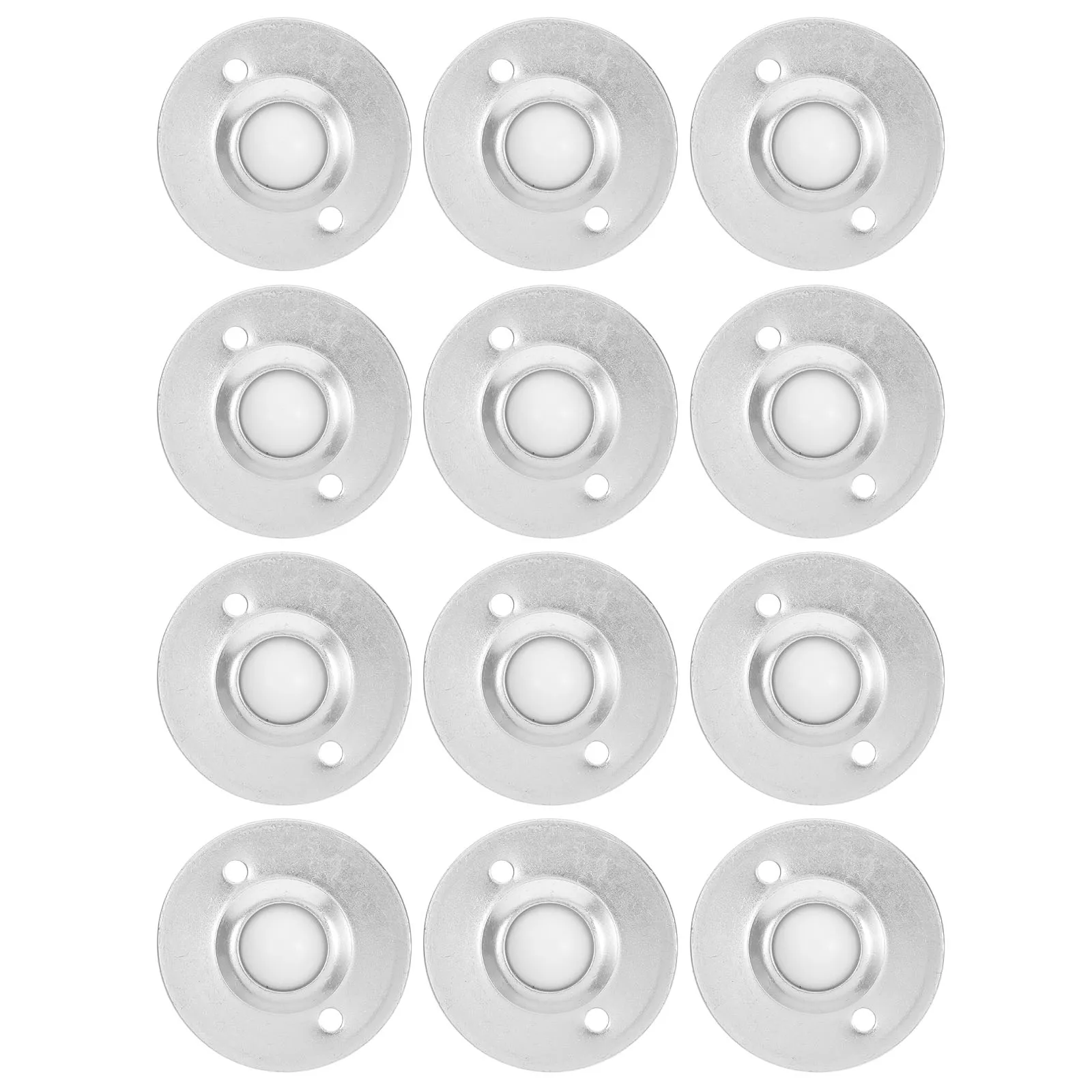 

12 Pcs Ball Bearing Rollers Universal Wheel Furniture Tool Silver Steel Quiet Versatile Stable Tool Parts