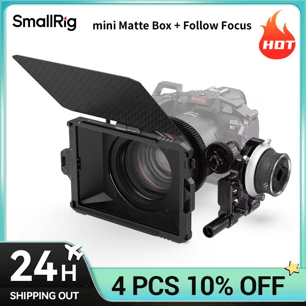 Profesjonalny zestaw akcesoriów SmallRig zawiera mini matte box i mini follow focus do aparatów bezlusterkowych i DSLR.