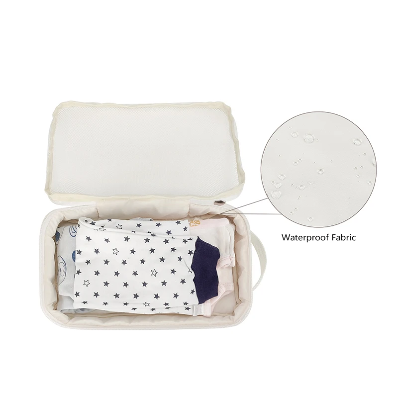 Portable Baby Travel Storage Organizer Bag Diaper Clothes Hanging Mesh Pouch Mommy Outting Bag