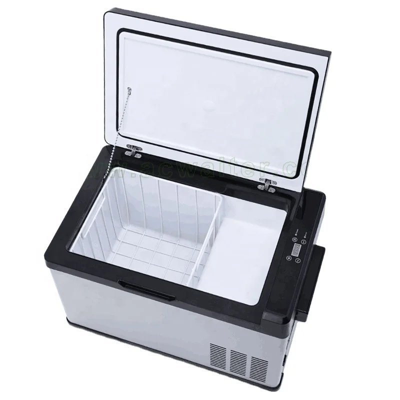 25L Mini Car Fridge Blue Compressor Refrigerator ABS For Camping Outdoor Rechargeable Universal Neutral Packing / -18 - 0 C
