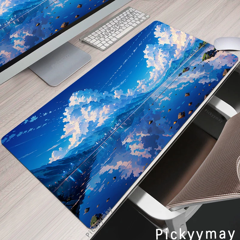 Imagem -03 - Anime Sky Large Gamer Mouse Pad Tapete do Teclado Mesa de Borracha Slipmat Tapete de Mesa Xxxl 120x55cm