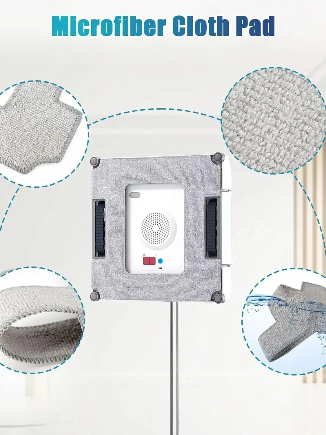 Compatible For ECOVACS WINBOOT W2 / W2 OMNI Replacement Parts Accessories Microfiber Mop Pad Cloth