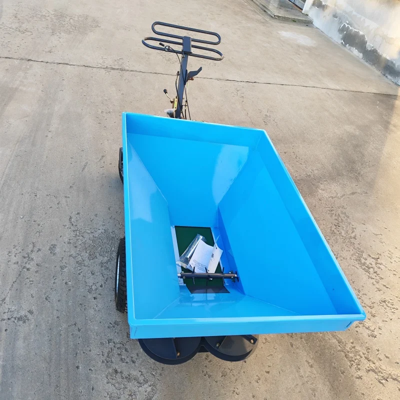 Small Walk-Behind Broadcast Spreader Large-Capacity Manual Farm Use High Productivity Agricultural Fertilizer Spreader