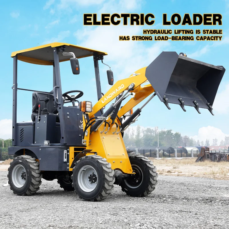 رائجة البيع لودر كهربائي صغير 4 عجلة محمل مدمج للطاقة الجديدة مخصص يورو 5 جرافة مفصلية محمل أمامي صغير