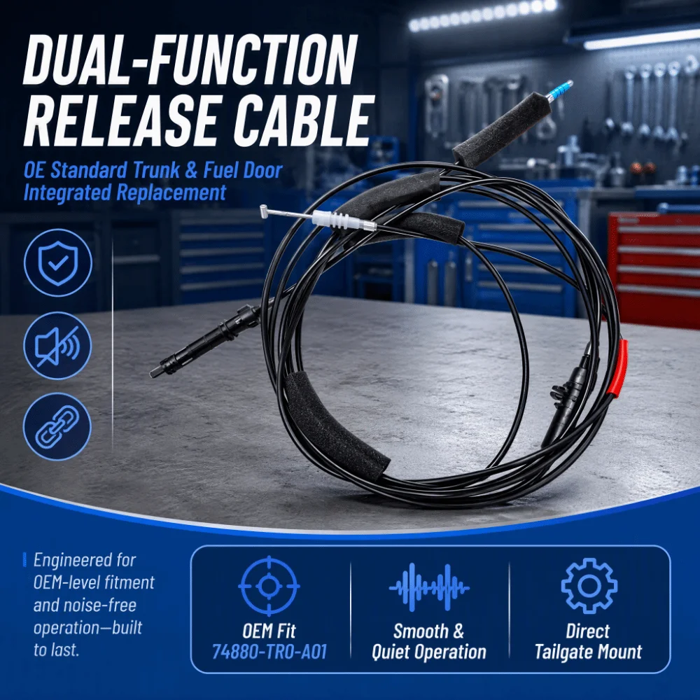 High Density Sponge Pad Fuel Door Release Cable Smooth Pulling Sensitive Rebound Trunk Lid Release Cable Compatible Part