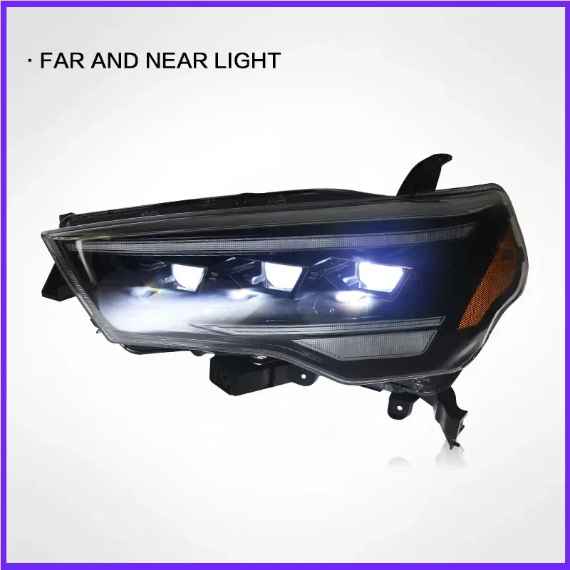 

Car LED Headlight Light Assemblies For Toyota 4 Runner 2014-2020 3 or 4 lens Auto Fog DRL Brake Turn Signal Lamp Plug and Play