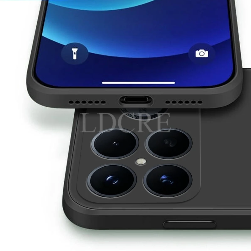 ل Xiaomi POCO F8 الترا حالة السائل غطاء سيليكون POCO F8 الترا حالة بولي TPU عادي المطاط الهاتف حامي حالة POCO F8 الترا غطاء