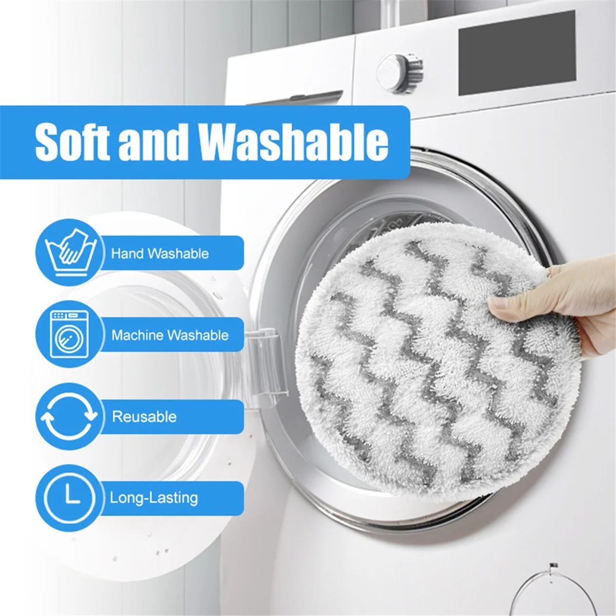 9pcs Mop Pads for Bissell 3897A 3712 Scrubbing Steam Mop Cleane Mop Rag AccessoriesM14K