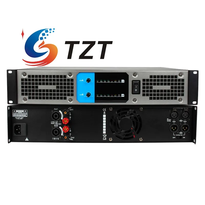 

TZT 1000Wx2 Professional Rear Stage Power Amplifier Stage Performance KTV High Power Digital CA Dual Audio Amplifier