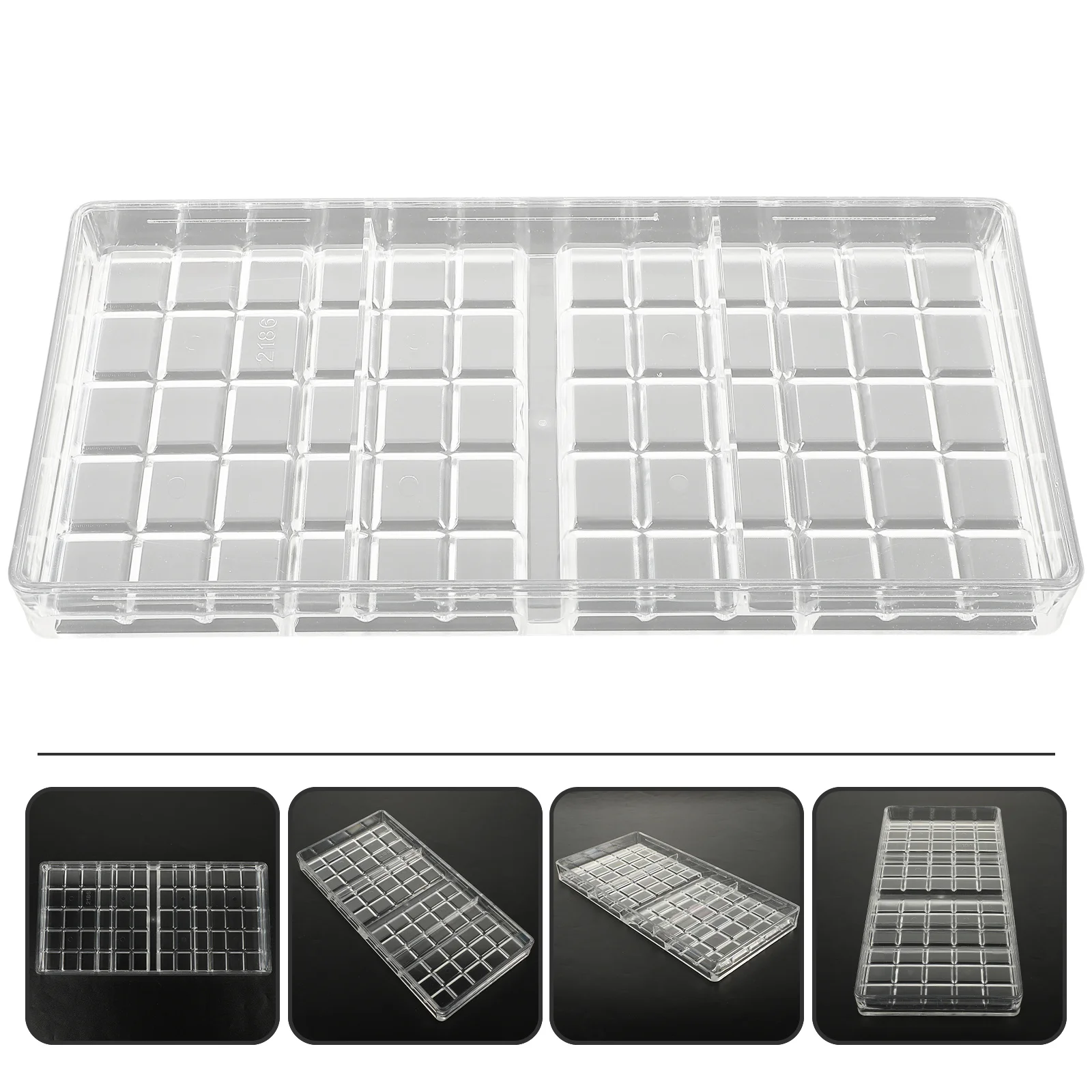 

Plastic Chocolate Mold Multi-Grids Transparent Mold for Candy Jelly Mousse Dessert Kitchen Baking Supplies Molds for Chocolate