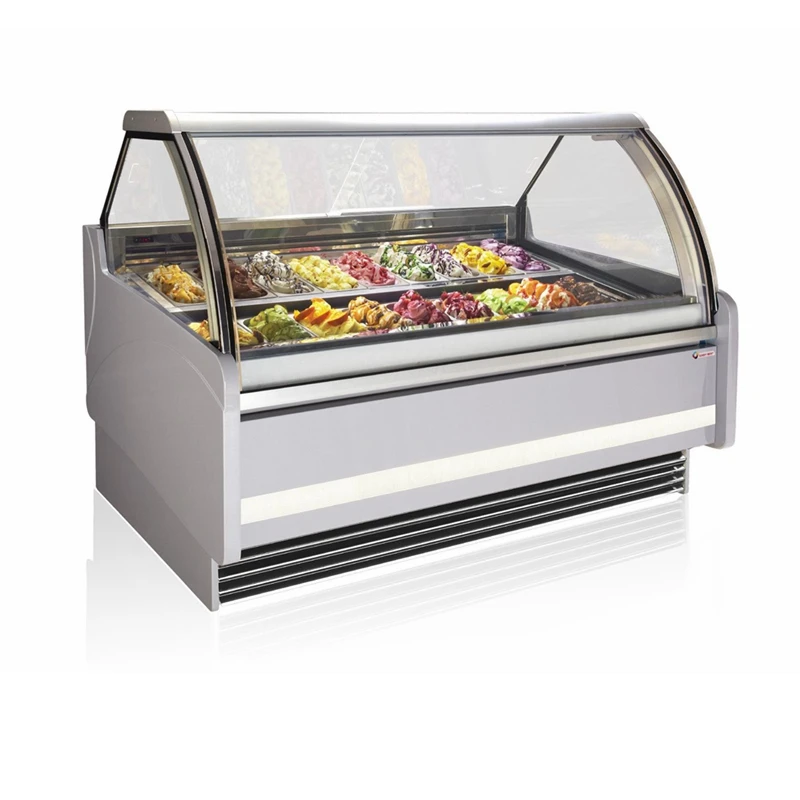 Vitrina para refrigerador de helado, precio más barato del fabricante, vitrina horizontal para helado