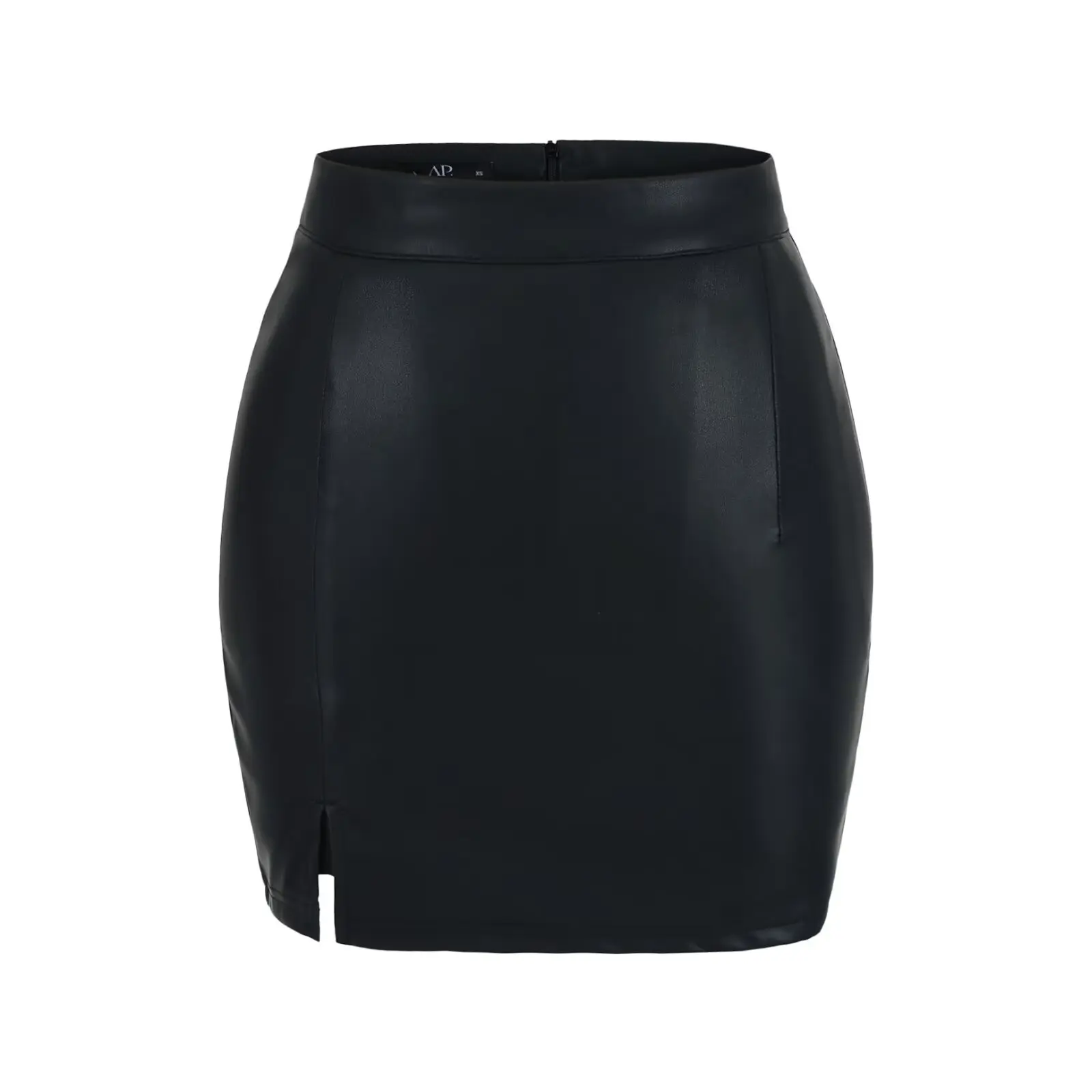 Sexy Spicy Girl High Waist PU Leather  Skirt Women's A-Line ort Skirt f Body Skirt Split Anti-Light Commute Sle