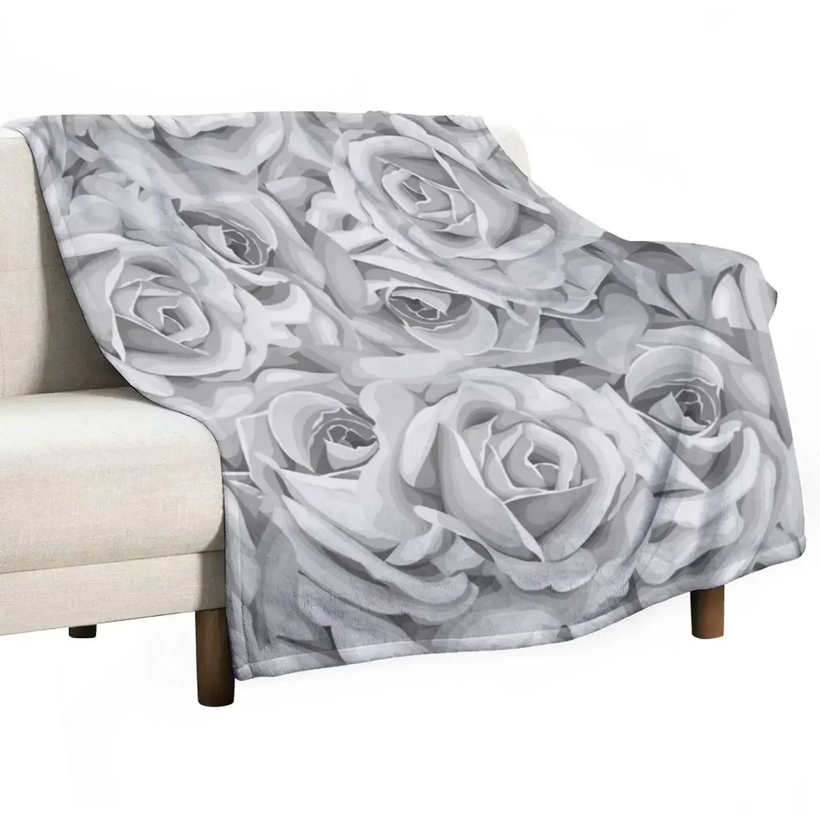 A million rose yellow and gray color of the year 2021 Throw Blanket Decorative Beds blankets ands Blankets