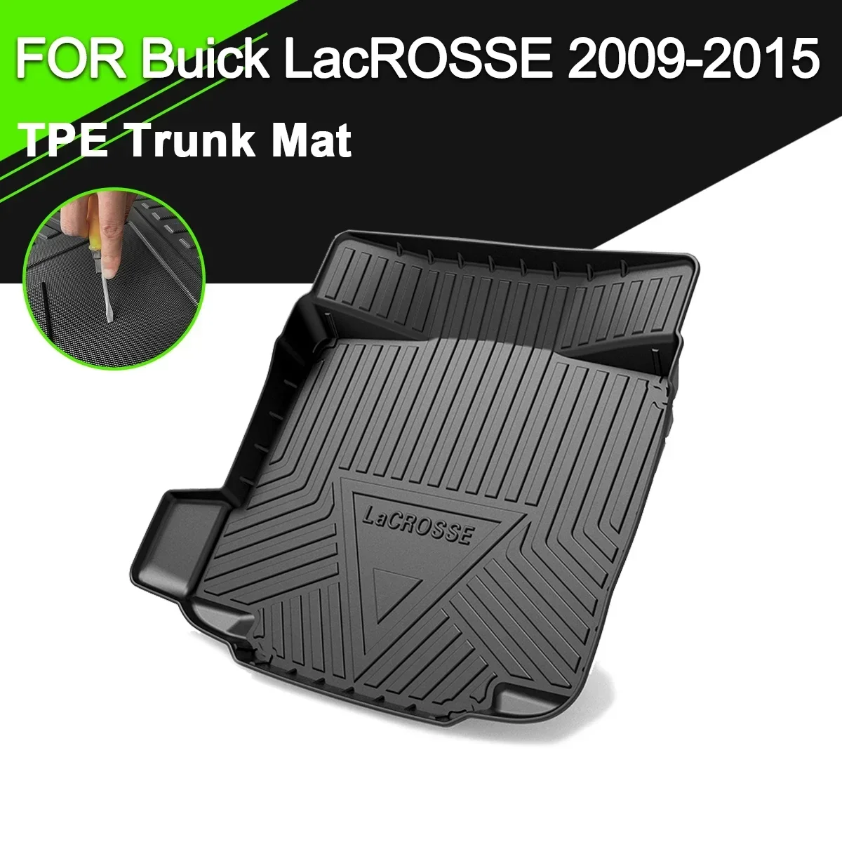 

Car Rear Trunk Cover Mat Rubber TPE Non-Slip Waterproof Cargo Liner Accessories For Buick LACROSSE 2009-2015