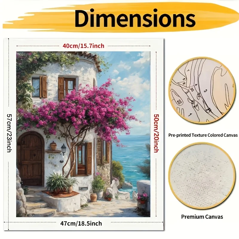 Professional Art Use 1pc DIY Adult Paint by Numbers Kit, Art Gift, Painting by Numbers, Easy to Learn, Suitable for Beginners -