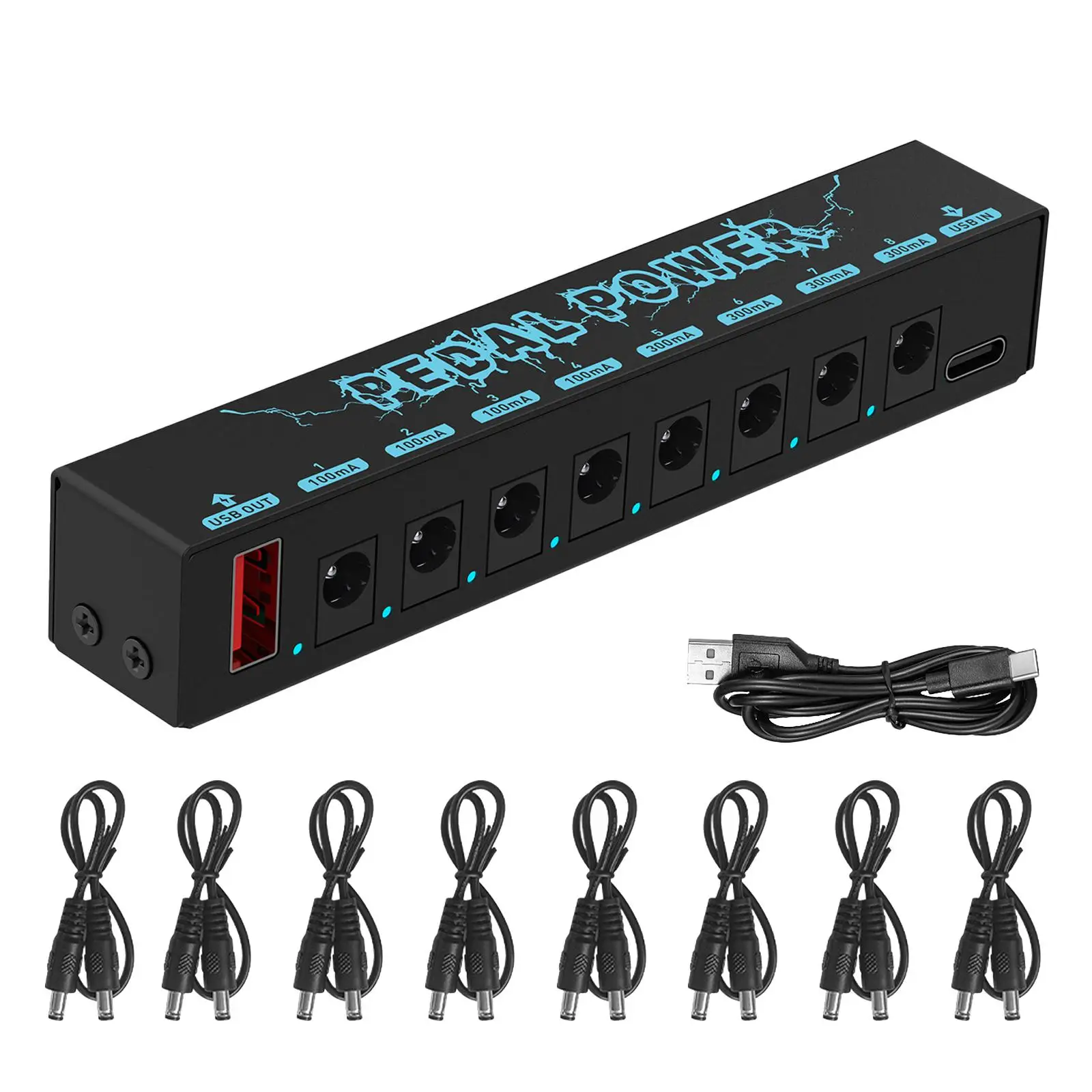 Guitar Effector Power Supply Sturdy for Charging Speaker, Musical Instruments 8