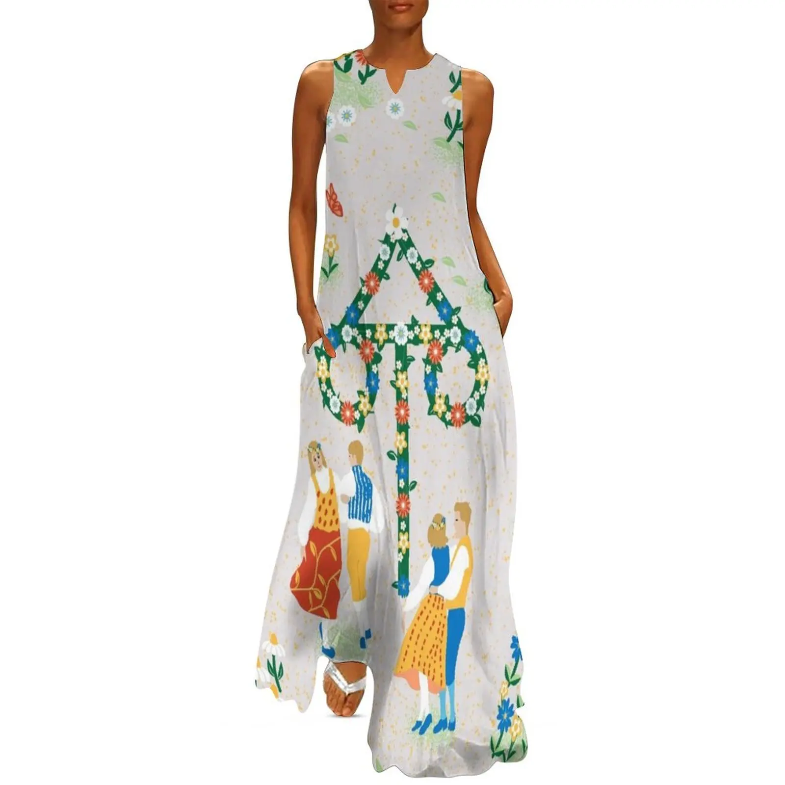 

Midsummer Maypole Dance Long Dress dresses for women 2024 Summer dresses for women luxury woman party dress