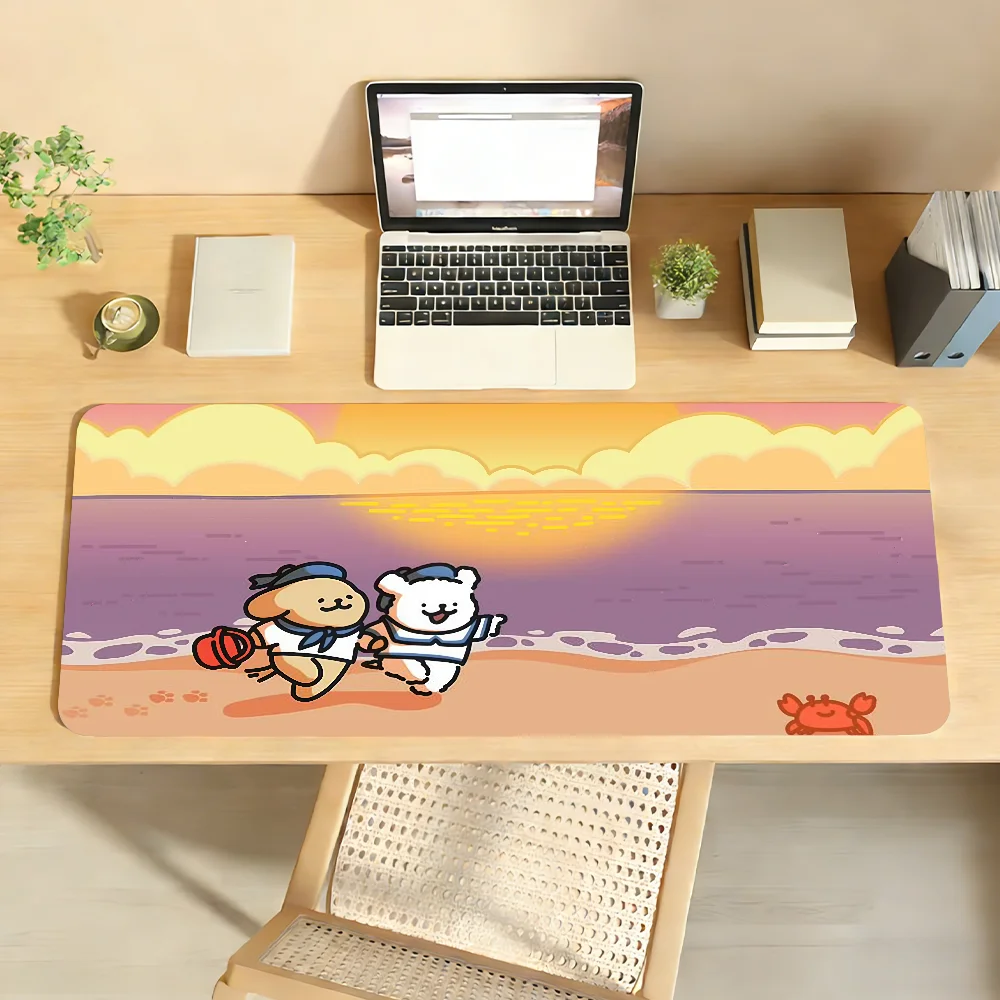 Cartoon Line Dog M-Maltese Cute Mouse Pad Anti-slip Desk Mat PC Laptop Accessories Office Keyboard Large Gamers Decoracion