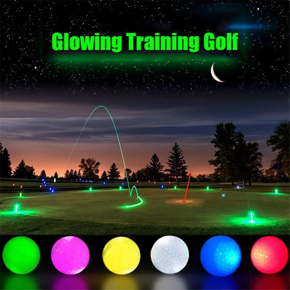 Multicolor Glow In The Dark Golf Balls Resettable Time 3 Layer Construction LED Golf Balls 40 Hours Battery Life Reusable