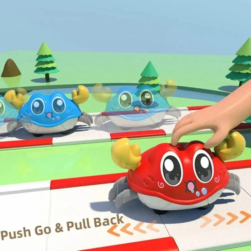 Jouet de Simulation de crabe à Double Force de retour amusante pour enfants, jouet de Simulation de bulle de course pour bébé, crabe rampant