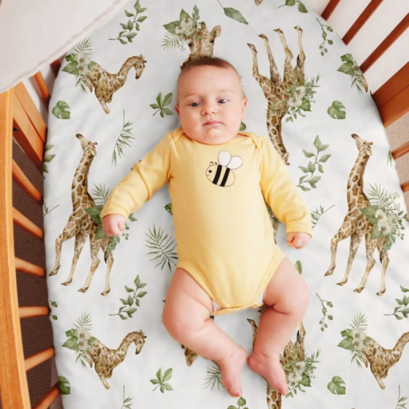 2PCSBaby Waterproof Bed Sheet Changing Pad Covers Soft Reusable Mattress Protector Washable Breathable Diaper Pad Sheet for Kids