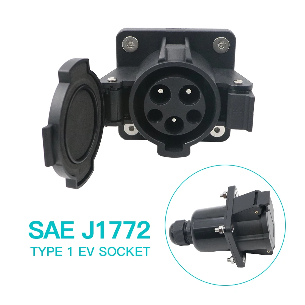 32/50A 1P 7.2/9.2KW Type 1 SAE J1772มาตรฐาน Charger Connector Car Ev ซ็อกเก็ตชาร์จสำหรับไฟฟ้าอุปกรณ์เสริม