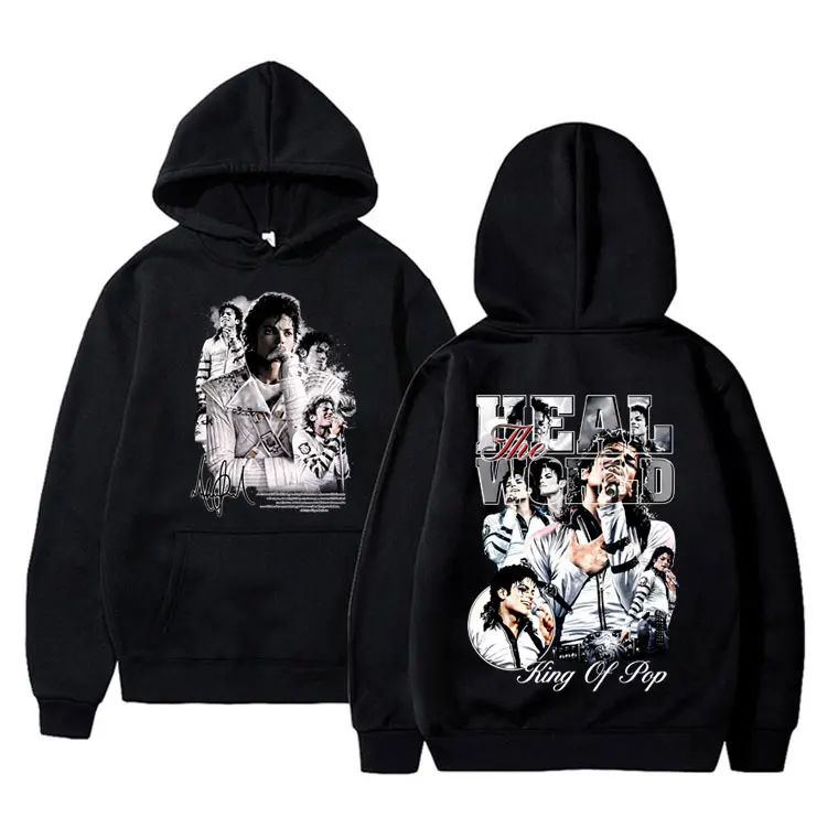 

Hot Sale Michael Jackson King of Pop Hoodie Men Women Fashion Vintage Rock Streetwear Men's Punk Oversized Hooded Sweatshirts