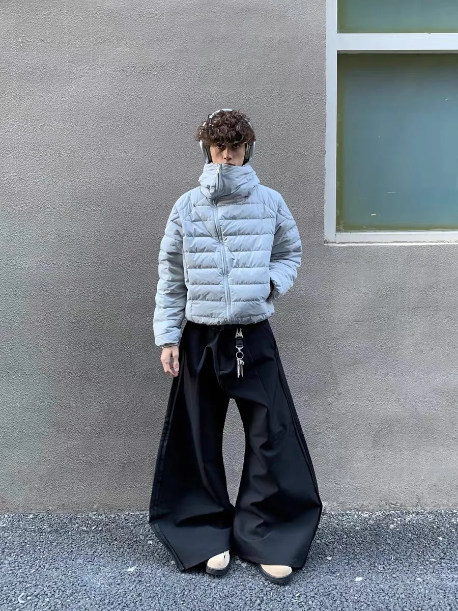 معطف رجالي من American Sle Commuter خفيف الوزن من القطن Jaet للشتاء الدافئ كاجوال متعدد الاستخدامات بياقة واقفة ملابس خارجية من القطن