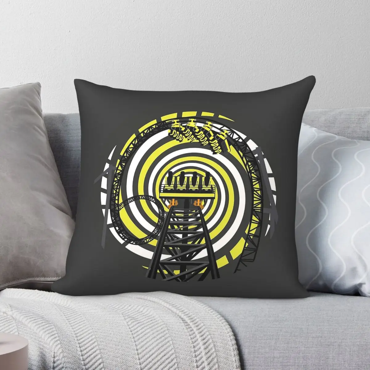 Gerstlauer Infinity Coaster Square Pillowcase Polyester Linen Velvet Pattern Zip Decor Pillow Case Car Cushion Case