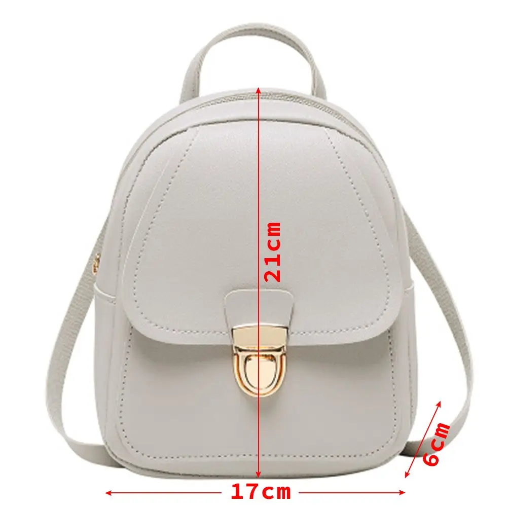 Fashion Women Mini Backpack PU Leather Small Bagpack Multi-Function Shoulder Bag School Backpack For Teenage Girls